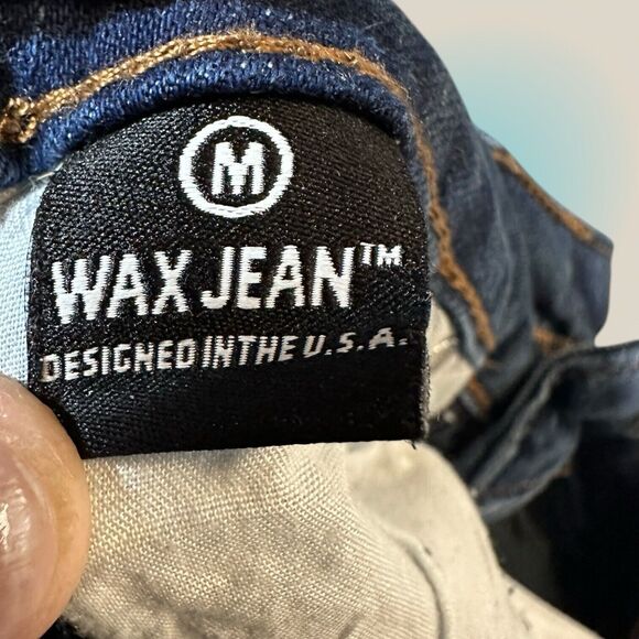 Wax Jeans Womens Denim Frayed Hem Destruction Distressed Blue Medium Short Skirt - Picture 4 of 9